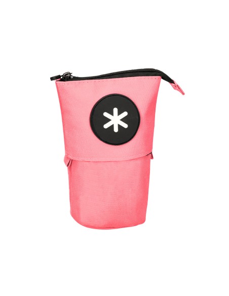 Bolso escolar portatodo antartik cubilete color coral 190x60x80 mm