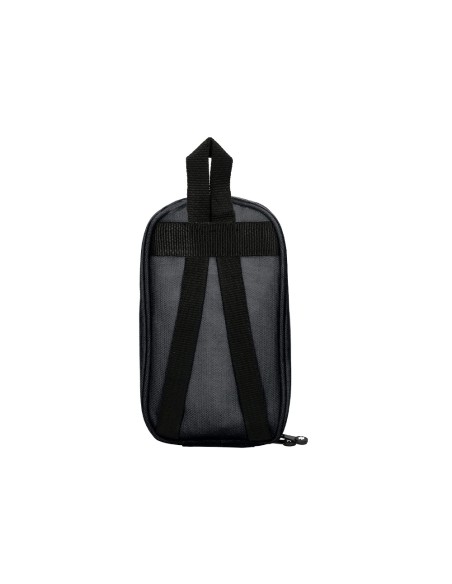 Bolso escolar portatodo antartik forma de mochila con bolsillo y 4 departamentos color negro 230x50x120 mm