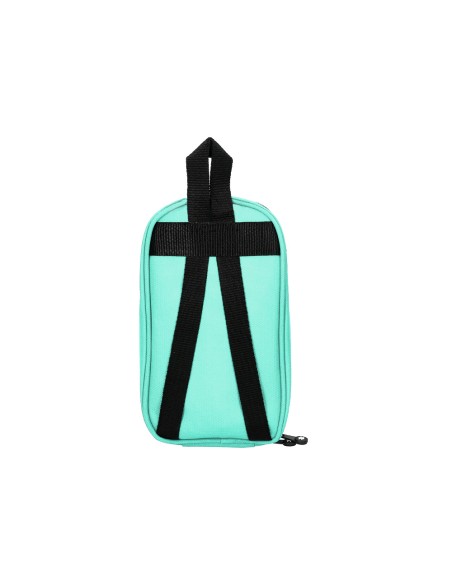 Bolso escolar portatodo antartik forma de mochila con bolsillo y 4 departamentos color menta 230x50x120 mm