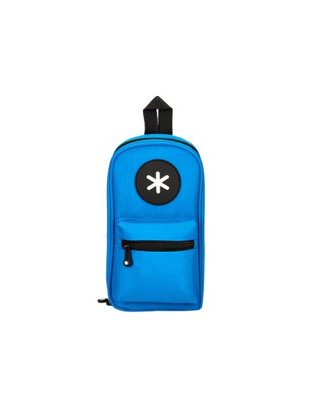 Bolso escolar portatodo antartik forma de mochila con bolsillo y 4 departamentos color azul 230x50x120 mm