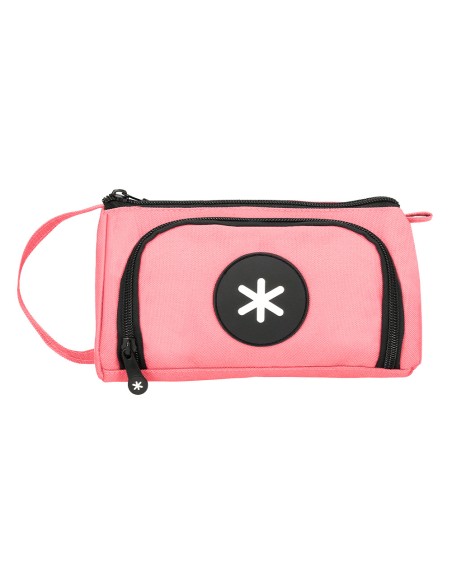 Bolso escolar portatodo antartik con bolsillo delantero desplegable color coral 110x85x200 mm