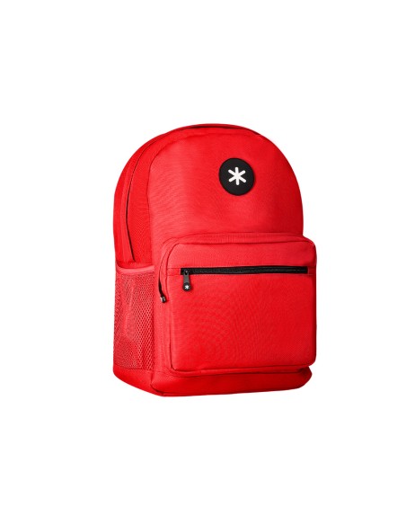Cartera antartik mochila con asa y bolsillo frontal concremallera color rojo 320x140x430 mm