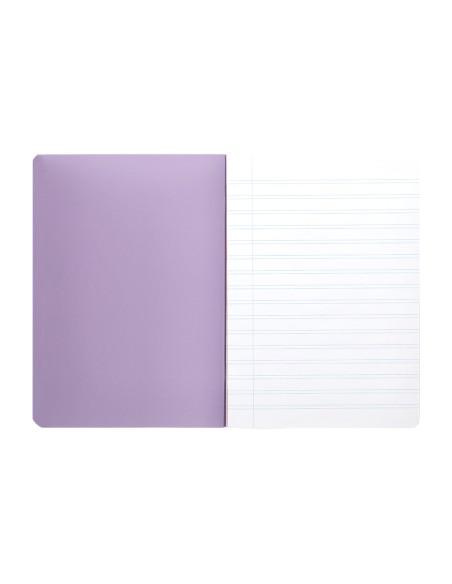 Libreta liderpapel 360 tapa de plastico a5 48 hojas 90g/m2 horizontal con doble margen colores pastel