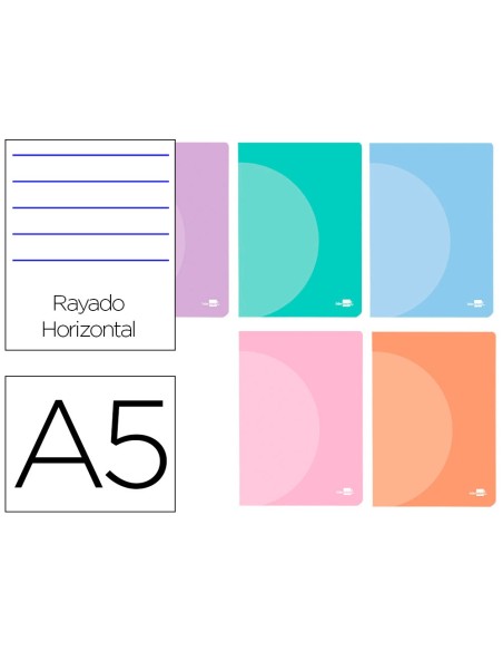 Libreta liderpapel 360 tapa de plastico a5 48...