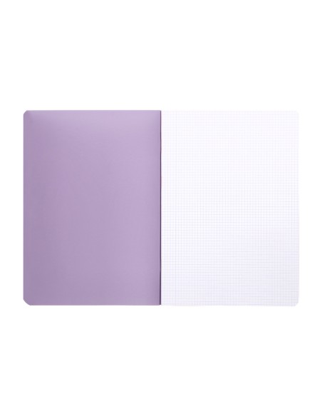 Libreta liderpapel 360 tapa de plastico a4 48 hojas 90g/m2 cuadro 5 mm con doble margen colores pastel