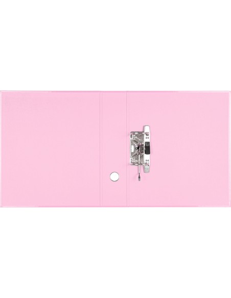 Archivador de palanca liderpapel a4 color system forrado sin rado lomo 80 mm rosa compresor metalico