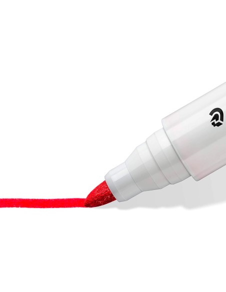 Rotulador staedtler lumocolor 351 para pizarra blanca punta redonda 2 mm recargable caja 10 unidades colores surtidos