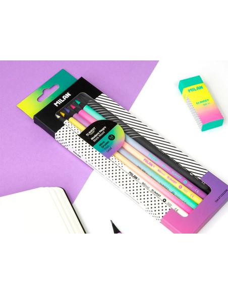 Lapices de colores milan sunset mina gruesa 3,5...