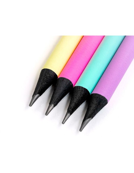 Lapices de grafito milan sunset hb madera negra...