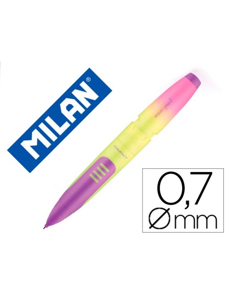 Portaminas milan compact sunset 0,7 mm con goma...