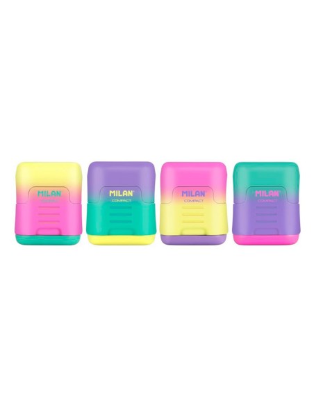 Sacapuntas milan compact sunset plastico 2 usos...