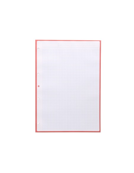 Recambio a4 antartik 80 hojas 90g/m2 cuadro 5 mm 4 taladros 1 banda marco color rosa