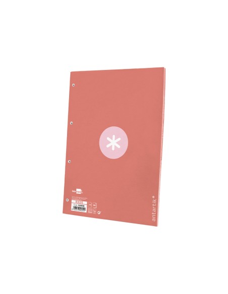 Recambio a4 antartik 80 hojas 90g/m2 cuadro 5 mm 4 taladros 1 banda marco color rosa