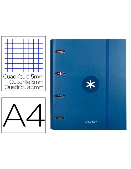 Carpeta con recambio antartik a4 cuadro 5mm...