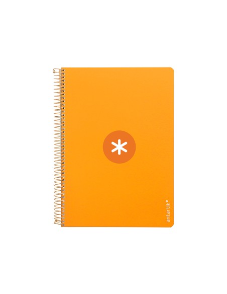 Cuaderno espiral liderpapel a4 micro antartik tapa dura 80h 100gr cuadro 5mm sin banda4 taladros color mostaza