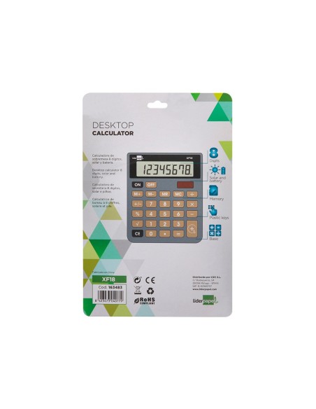 Calculadora liderpapel sobremesa xf18 8 digitos...