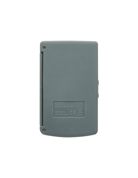 Calculadora liderpapel bolsillo xf15 10 digitos con tapa solar y pilas color gris 123x75x12 mm