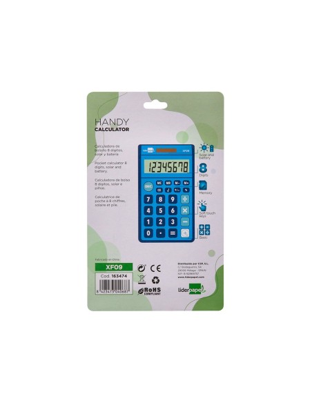 Calculadora liderpapel bolsillo xf09 8 digitos...