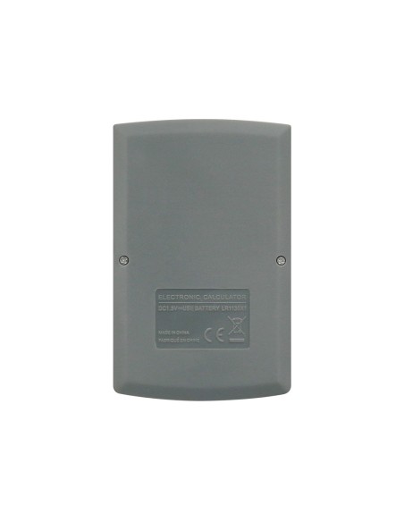 Calculadora liderpapel bolsillo xf07 8 digitos solar y pilas color gris 98x62x8 mm