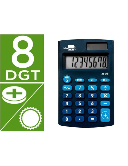 Calculadora liderpapel bolsillo xf06 8 digitos...
