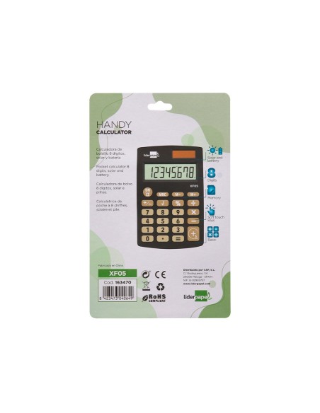 Calculadora liderpapel bolsillo xf05 8 digitos...