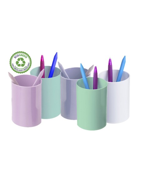 Cubilete portalapices archivo 2000 rosa pastel...