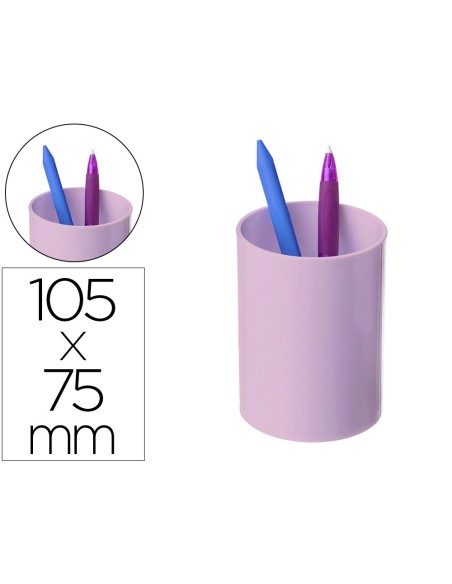 Cubilete portalapices archivo 2000 rosa pastel...