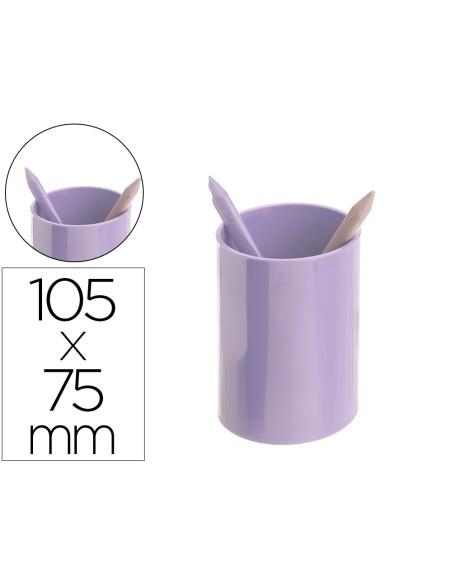 Cubilete portalapices archivo 2000 malva pastel...