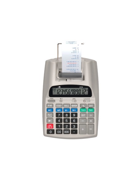 Calculadora liderpapel impresora pantalla papel 57 mm 12 digitos impresion bicolor blanca 225x158x56 mm