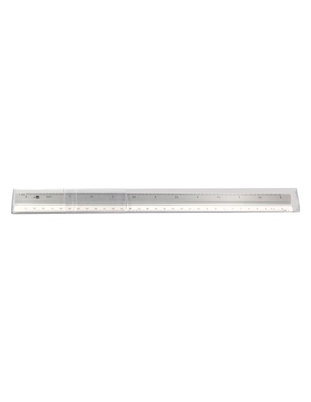 Escala liderpapel aluminio forma triangular con funda protectora longitud 30 cm 1:20 1:25/1:50/1:75/1:100/1:150