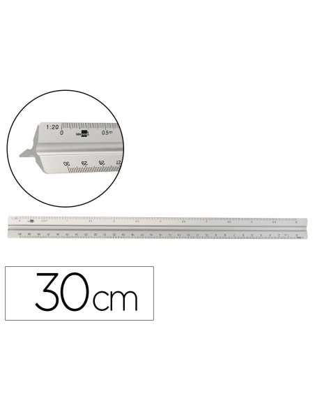 Escala liderpapel aluminio forma triangular con...