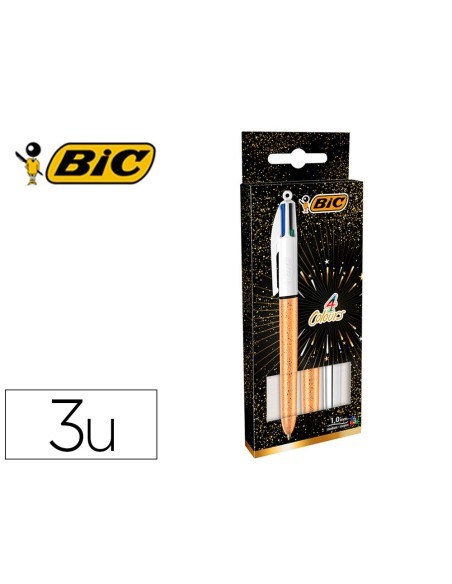 Boligrafo bic cuatro colores set regalo 50...