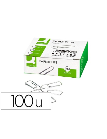 Clips niquelados q-connect n 3 picos 43 mm...