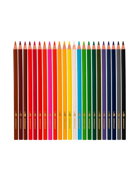 Lapices de colores acuarelables liderpapel caja de 24 unidades colores surtidos