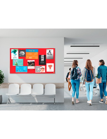 Tablero de anuncios nobo impression pro fieltro rojo formato panoramico 85\" 1880x1060 mm