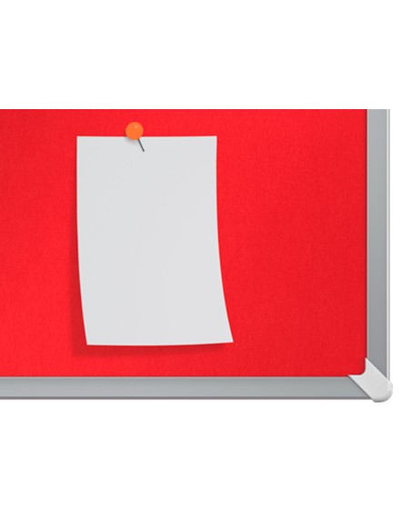 Tablero de anuncios nobo impression pro fieltro rojo formato panoramico 40\" 890x500 mm