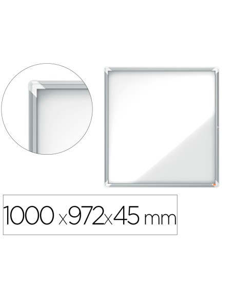 Vitrina de anuncios nobo premium plus magnetica de exterior 12 x din a4 1000x972x45 mm