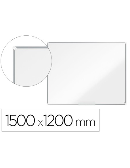 Pizarra blanca nobo premium plus acero lacado magnetica 1500x1200 mm
