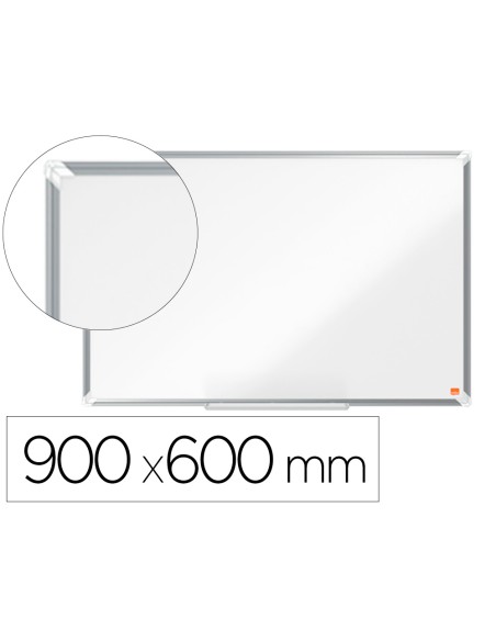 Pizarra blanca nobo premium plus acero vitrificado magnetica 900x600 mm