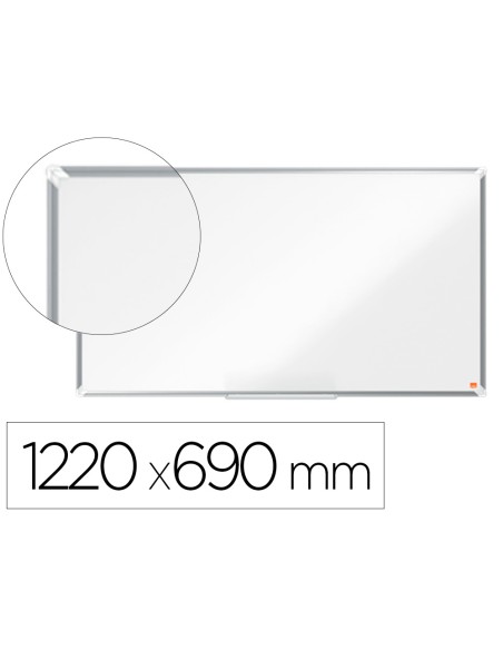 Pizarra blanca nobo premium plus acero vitrificado formato panoramico 55\" magnetica 1220x690 mm