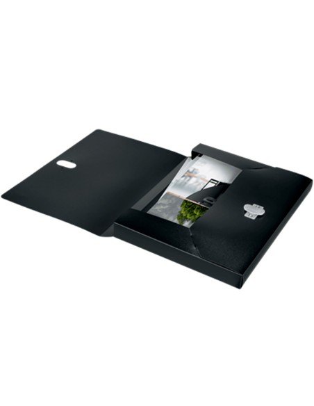Carpeta de proyectos leitz recycle din a4 polipropileno lomo 38 mm negro