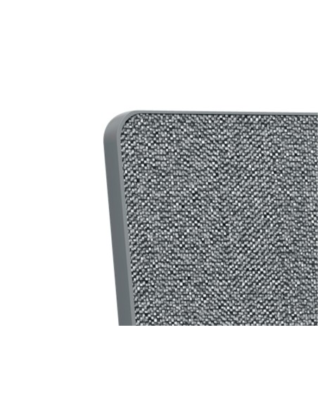 Pizarra blanca nobo move&meet con tablero de anuncios portatil marco gris doble cara magnetica 1800x900 mm