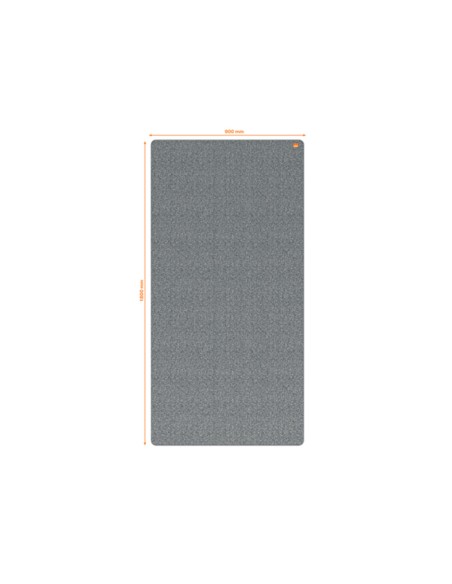 Pizarra blanca nobo move&meet con tablero de anuncios portatil marco gris doble cara magnetica 1800x900 mm
