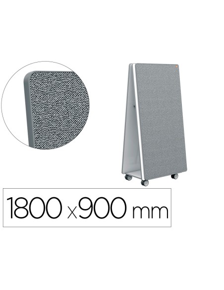 Sistema movil nobo move&meet 2 pizarra magnetica doble cara y 2 pizarras blancas /tablero de anuncios 1800x900
