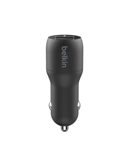 Cargador para coche belkin ccb001btbk doble usb-a 24w 12w x2 color negro