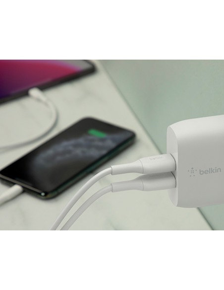 Cargador domestico belkin wcb002vfwh doble usb-a boost charge 12wx2 color blanco