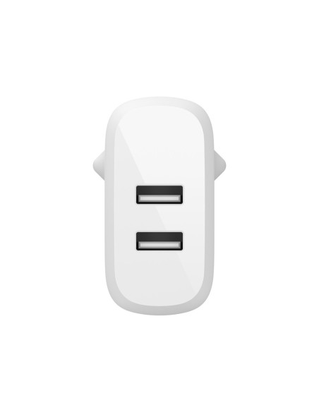 Cargador domestico belkin wcb002vfwh doble usb-a boost charge 12wx2 color blanco