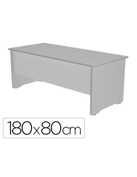 Mesa de oficina rocada work 2003ab02 aluminio/gris 180x80 cm