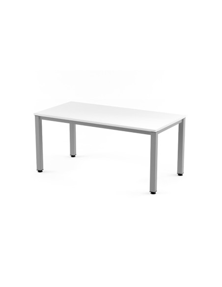 Mesa de oficina rocada executive 2001ad04 aluminio/blanco 140x80 cm
