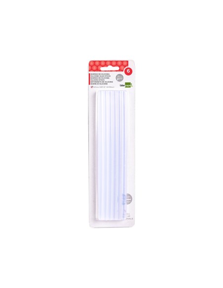 Barra termofusible liderpapel de 11 mm de diametro x 200 mm de largo blister de 6 unidades